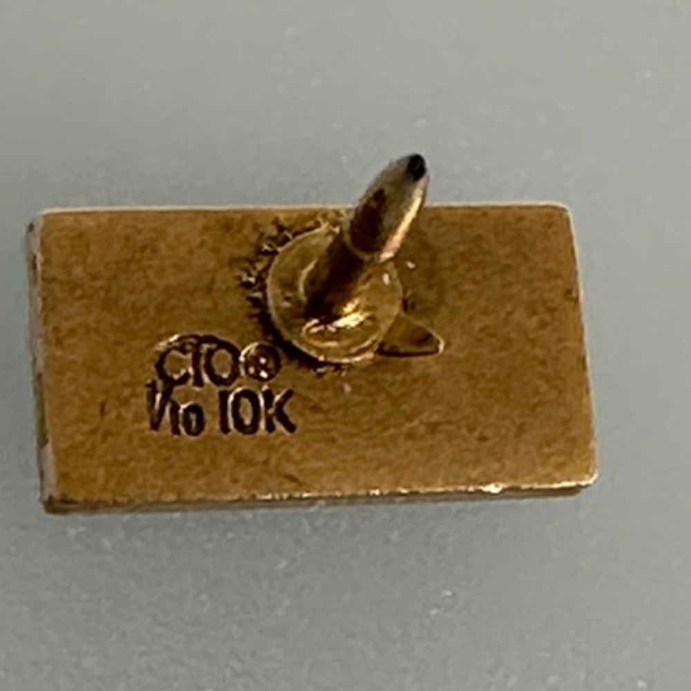 10k Gold KONE Black and Gold Pin - Picture 2 of 7